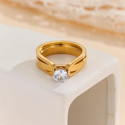 SHOPHUKSTORE® Elegant Golden Dou Halo Ring