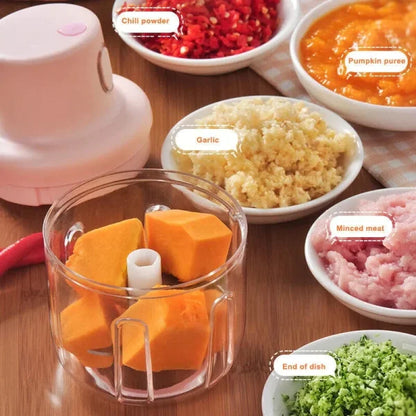 SHOPHUKSTOR® Portable Mini Electric Garlic Food Chopper