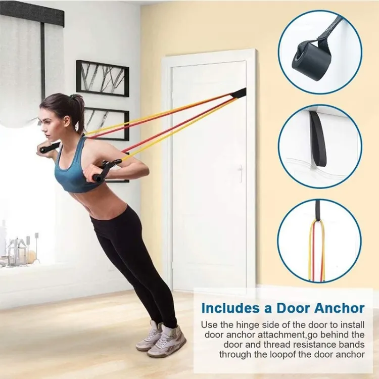 SHOPHUKSTOR® Power Exercise Resistance Band Set 5 In 1