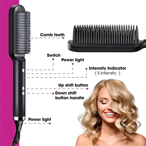 SHOPHUKSTORE® 2-in-1 HAIR STRAIGHTENER COMB