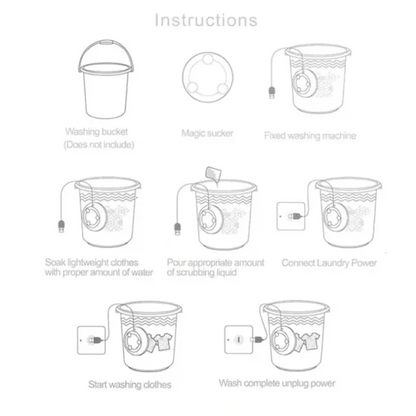 SHOPHUKSTORE® 3 In 1 Mini Washing Machine Portable Rotating washer