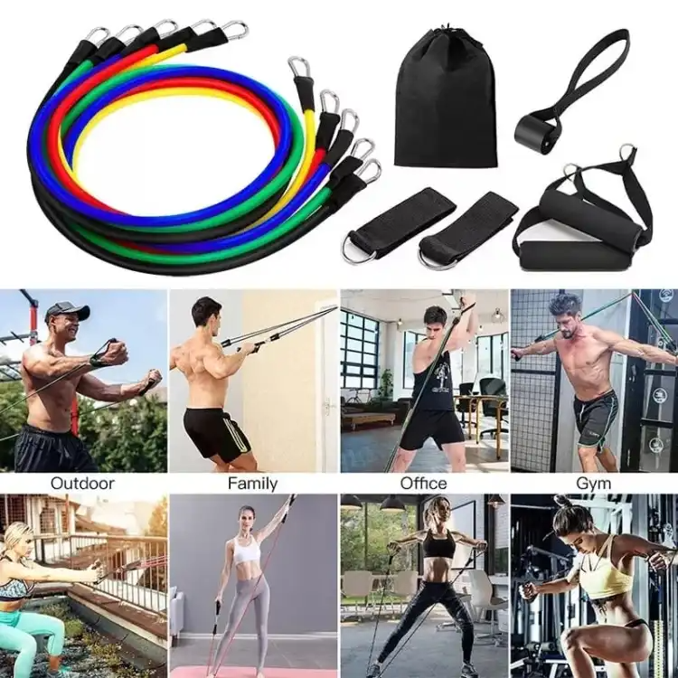 SHOPHUKSTOR® Power Exercise Resistance Band Set 5 In 1