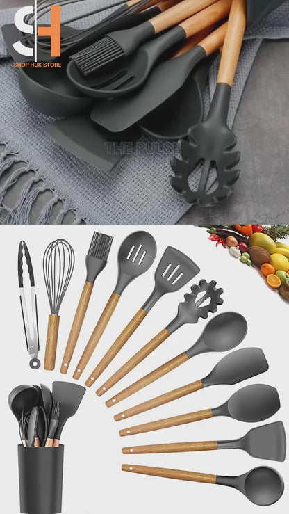 SHOPHUKSTORE® Crafted From Heat Resistant Non Toxic Kitchen Tools